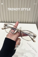 Lunettes de vue rétro œil de chat personnalisables avec logo, monture légère en TR avec fil, verres transparents élégants pour boutiques