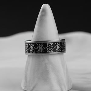 Bracelets de bijoux vintage unisexes en gros avec mots arabes, en acier inoxydable argenté, bracelet manchette, ensemble de bijoux - Product Image 4