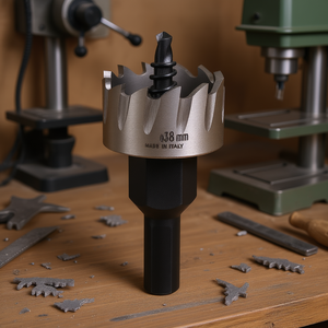 Scie cloche HSS Ttake 38 mm fabriquée en Italie pour le perçage du bois et du métal - Product Image 3