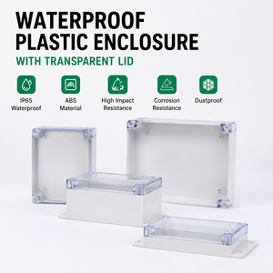 Wasserdichtes Kunststoffgehäuse mit Transparentem Deckel IP65 ABS Anschlussdose Klare Abdeckung Elektrische <span class=keywords><strong>Box</strong></span> für Außensensoren - Product Image 4