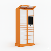 Casier à colis électronique intelligent assemblé pour les centres commerciaux, les espaces publics, compartiments indépendants sécurisés, durable, résistant à la rouille