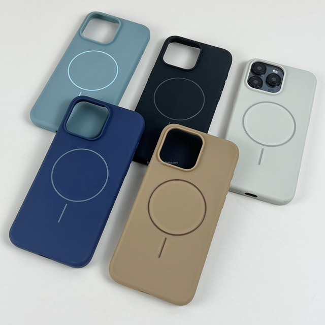 Wholesale Magnetic Shockproof Case for iPhone 17 Air 16 15 Pro Max TPU Anti-Drop Cover with Flocked Bulk Factory Direct Sales