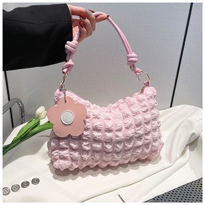 Borsa a <span class=keywords><strong>Tracolla</strong></span> Puff per Studenti 2025 Nuova Moda Sottobraccio Semplice Tote con Fiori Chiusura a Cerniera Fodera in Nylon <span class=keywords><strong>Tracolla</strong></span> Singola - Product Image 2