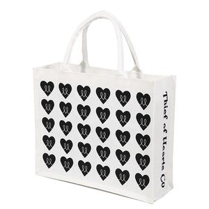 Factory Price Eco-friendly Recyclable Simple White <strong>Jute</strong> <strong>Tote</strong> <strong>Bag</strong> with Outside Pocket - Product Image 4
