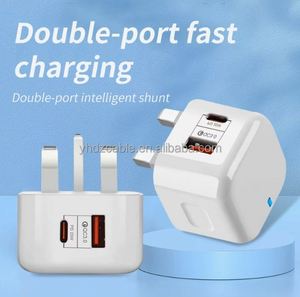 2025 Best Selling Type <b>C</b> 20W <b>USB</b> <b>C</b> Fast Charger <b>Plug</b> for iPhone Charger Adaptor UK EU US PD QC3.0 <b>USB</b> Wall Charger - Product Image 5