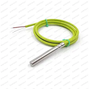 2-Wire 2m kabel TPE hijau DS18S20 DS18B20 Sensor suhu Probe untuk Freezer