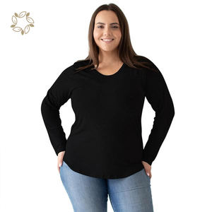 Ropa de lactación de bambú orgánico, <span class=keywords><strong>Camiseta</strong></span> de <span class=keywords><strong>lactancia</strong></span> de manga larga de cáñamo y algodón Natural respetuoso con el medio ambiente - Product Image 5