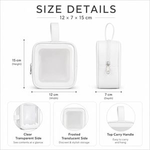 Custom Logo <b>Clear</b> PVC Cosmetic <b>Bag</b> Waterproof Travel Makeup <b>Toiletry</b> Organizer Pouch With Handle OEM ODM Wholesale Supplier - Product Image 4