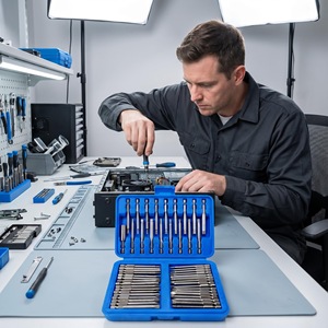50 Piece Extended <b>Screwdriver</b> <b>Bit</b> <b>Set</b> Magnetic Torx Hex Phillips Flathead Blue Plastic Storage Box - Product Image 1