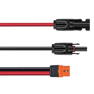 تجميعة كابلات شمسية من النحاس المطلي بالقصدير UL1015 مع موصل MC4 إلى XT60I-F متوافق مع محطة الطاقة المحمولة EcoFlow للطاقة الشمسية الكهروضوئية - Product Image 1