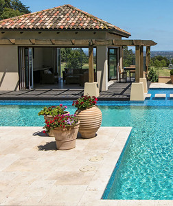 <span class=keywords><strong>Pavé</strong></span> extérieur en pierre naturelle Carrelage de piscine Carrelage de pont Pavés de sol en travertin - Product Image 3