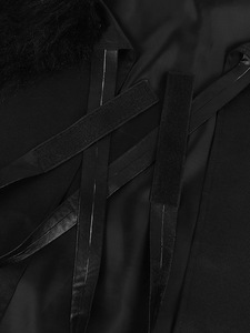 <span class=keywords><strong>Pirata</strong></span> hombres capa abrigo Medieval Vintage invierno piel Collar gótico Punk capa larga Poncho Halloween Caballero Guerrero Cosplay disfraz - Product Image 4