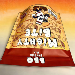 Sachets en plastique personnalisés imprimés, anti-fuite, thermoscellables, à fond plat, avec fermeture éclair, pour l'emballage de chips, de fromage et de viande séchée - Product Image 6