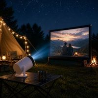 Mini projecteur intelligent Transjee A20 |   Mise au point automatique et 180° °   Rotatif |   Prise en charge Full HD 1080P |   Projecteur de films portable