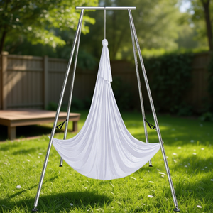 D0100HADWEU Hamaca de Yoga Aéreo de 9.67 pies, Soporte Blanco para Columpio, Plataforma Interior/Exterior para una Capacidad Máxima de 551.15 Libras - Product Image 2