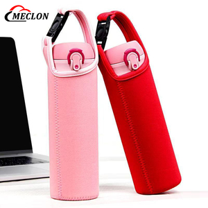 Cubierta de botella de termo multicolor de neopreno portátil personalizada, cubierta de botella de aislamiento a prueba de golpes para exteriores multifunción - Product Image 1
