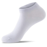 Chaussettes courtes en coton pour hommes et femmes, vente en gros d'usine, noires et blanches, respirantes, ventilées, rembourrées, coupe basse.