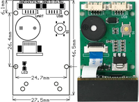 Module de scanner de codes-barres 2D GM67, lecteur de codes QR, PDF417, Data Matrix avec buzzer pour paiement mobile, kiosque, appareil embarqué