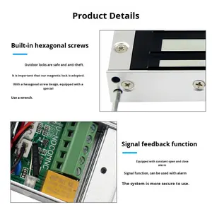 Электромагнитный замок DFD 280 кг с двойной дверью и обратной связью, система контроля доступа с электрическим управлением - Product Image 4