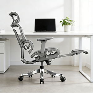 Sedia da <span class=keywords><strong>Ufficio</strong></span> Ergonomica Moderna in Rete - Poggiatesta e Supporto Lombare Regolabili - Sedia Direzionale Traspirante con Schienale Alto per <span class=keywords><strong>Ufficio</strong></span> - Product Image 3