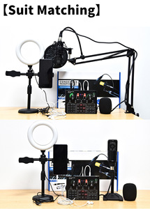 Juego <span class=keywords><strong>de</strong></span> micrófono Bm800 con <span class=keywords><strong>tarjeta</strong></span> <span class=keywords><strong>de</strong></span> <span class=keywords><strong>sonido</strong></span> V9XPro para estudio Streaming Gaming DJ Karaoke Home Audio Sound System <span class=keywords><strong>en</strong></span> teléfono <span class=keywords><strong>PC</strong></span> Mac - Product Image 5