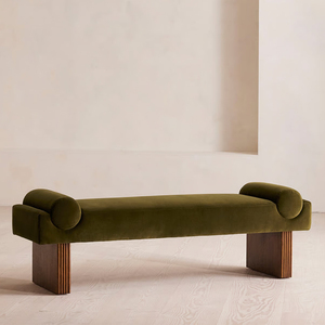 호텔 보석상 현대 가구 다크 브라운 나무 침대 끝 신발 의자 침실 거실 인테리어 벨벳 패브릭 덮개를 씌운 상점 벤치 - Product Image 6