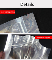 Sachet Doypack Transparent à l'Avant et Aluminisé à l'Arrière pour Aliments (Riz, Noix, Farine) avec Fermeture Éclair – Fabricant