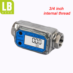 Tùy chỉnh OEM LCD kỹ thuật số Inline Turbine lưu lượng kế lỏng đo lưu lượng nước - Product Image 4