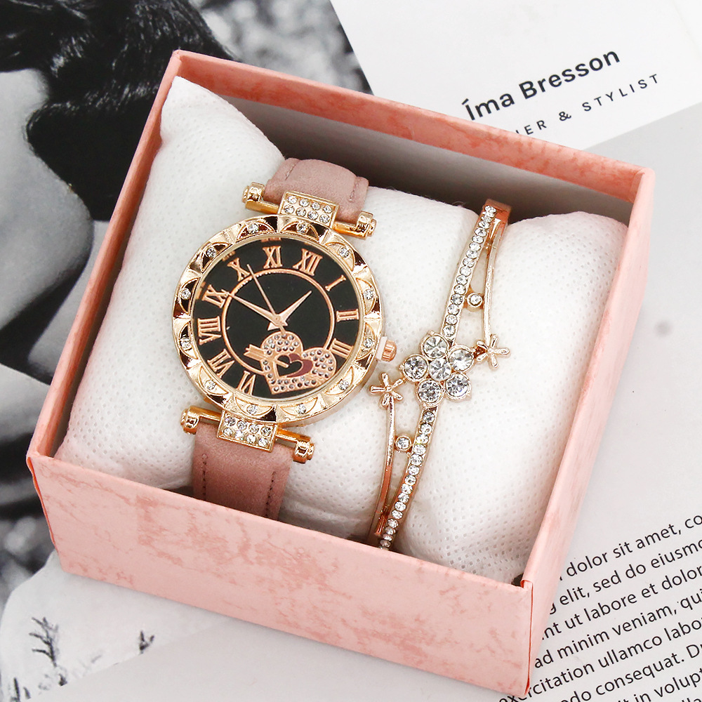 Pink watch bracelet gift box
