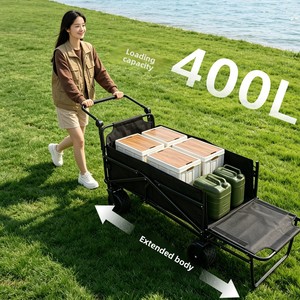 Chariot de transport pliable multifonction 2-en-1 robuste pour chaises longues - Product Image 3