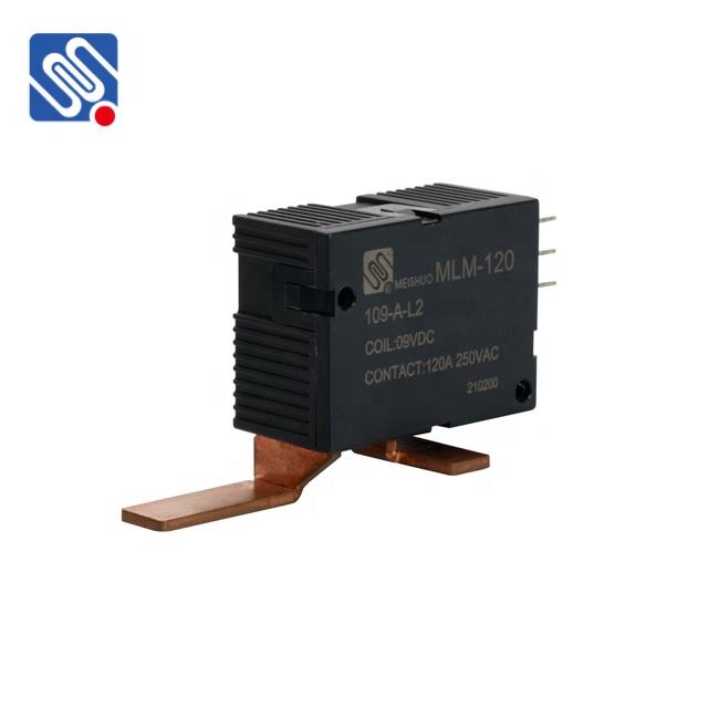 Meishuo MLM-120-109-A-L2 Normally Open 9VDC 120A Double Coils 6W Latching Relay for Electricity Meter