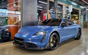 Facelift Car <span class=keywords><strong>M</strong></span> Style Carbon Fiber Front Lip Air Vent Rear Lip Spoiler Body Kit para Porsche Taycan - Product Image 5