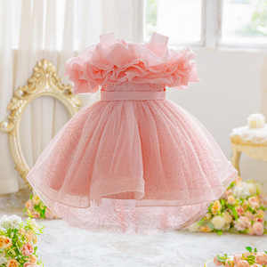 Vestidos de Tutú de Nuevo Estilo para Niñas, Vestido de Fiesta de Moda, Vestido de Niña para Actuación, Vestido de <span class=keywords><strong>Pasarela</strong></span> con Lentejuelas, Vestido de Encaje - Product Image 6