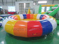 Bateau gyroscopique gonflable pour remorquage Jouet aquatique multijoueur Bateau disco gonflable