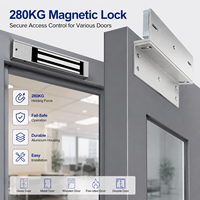 Serrure magnétique 280 kg (600 lb) avec temporisation, indicateur LED, fonction Fail Safe, 12 V CC, pour système de contrôle d'accès maison/bureau