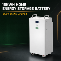 Pack de batteries solaires hybrides empilables LiFePO4 16S1P 15KWH 51.2V 300Ah JREPower avec BMS AC 10-20Kw ESS