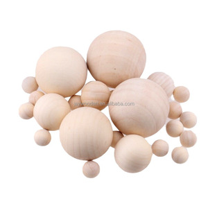 Fabbrica di legno artigianato giocattoli per bambini 6mm piccole sfere di legno 25mm rotonde 20cm naturale intaglio decorativo grandi sfere di legno per bambini - Product Image 5