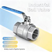 Válvula de Bola Manual KLION Cf8m 1000wog, 2 Piezas, Rosca Hembra de 1/2 Pulgada, Acero Inoxidable 304/316, Certificación OEM ISO CE, para Aceite, Gas y Agua