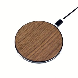10W Custom Logo Bamboo Wooden <b>Wireless</b> Charger for Electric <b>Wireless</b> Charging Pad Fast Mobile Phone Charger - Product Image 1