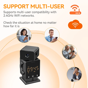 Cámara de Seguridad Inteligente WiFi de 5MP, Pequeña, con Reloj, PTZ, Inalámbrica, con Batería, Gran Angular, Audio Bidireccional - Product Image 6