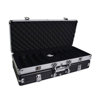 Jeu de jetons de poker 500 pièces emballage de boîtier en aluminium jetons de poker personnalisés OEM