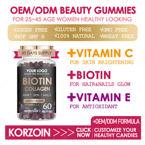 Complément alimentaire OEM BIOTINE COLLAGÈNE ET BIOTINE EN GOMMES VITAMINES ET SUPPLÉMENTS POUR LES FEMMES HAIR GUMMIES - Product Image 3