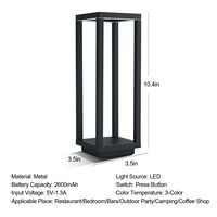 Lot de 4 lampes de table sans fil rechargeables écologiques, étanches, portables, pour l'extérieur, batterie pour dîner, restaurant, mariage, fête
