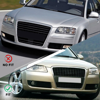 Grille de protection de phare antibrouillard avant de voiture de haute qualité avec garantie, finition brillante en nid d'abeille pour Audi A8 Quattro 4 portes 2006 2007 2008
