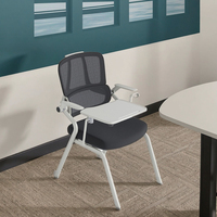 Chaise de conférence moderne et élégante avec dossier en maille respirante - Chaise de bureau ergonomique pliable pour l'école et l'usage commercial