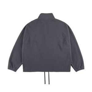 Veste polaire personnalisée de haute qualité à demi-zip pour hommes, coupe-vent avec col montant et logo personnalisé - Product Image 2