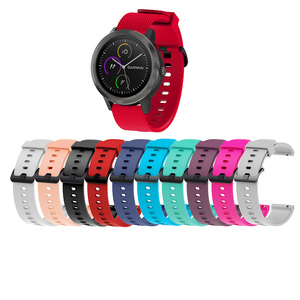 <span class=keywords><strong>Bracelet</strong></span> de <span class=keywords><strong>montre</strong></span> IVANHOE <span class=keywords><strong>Vivoactive</strong></span> <span class=keywords><strong>3</strong></span>, <span class=keywords><strong>bracelet</strong></span> de rechange en Silicone à dégagement rapide de 20mm pour Garmin Forerunner 645/pour Samsung Galaxy 42mm - Product Image 1