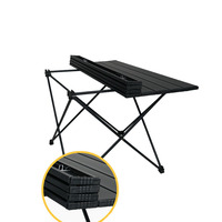 Mesa Plegable de Aluminio Ligera de Tamaño Mediano, Moderna y Portátil, para Acampar y Pescar al Aire Libre, Multiusos, para Taller