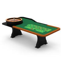 YH Hochwertiger Roulette-Holzrad-Glücksspiel-Pokertisch mit Leder armlehne auf Holz basis