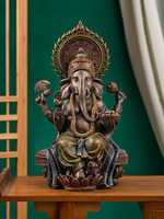 Statue de dieu éléphant, décoration éléphant, porte-bonheur, santé, force, ornement de protection Feng Shui pour la maison et le bureau, cadeau de bénédiction